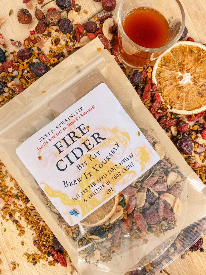 Brew it Yourself - Golden Berry Fire Cider (makes 32oz) for wholesale by Mama K’s Homemade, LLC