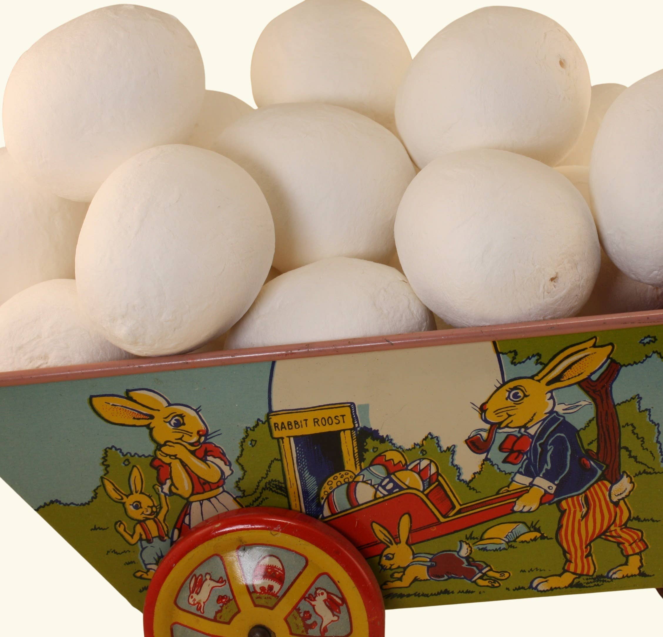   Large White Spun Cotton Eggs, 6-Pack for wholesale on Faire5