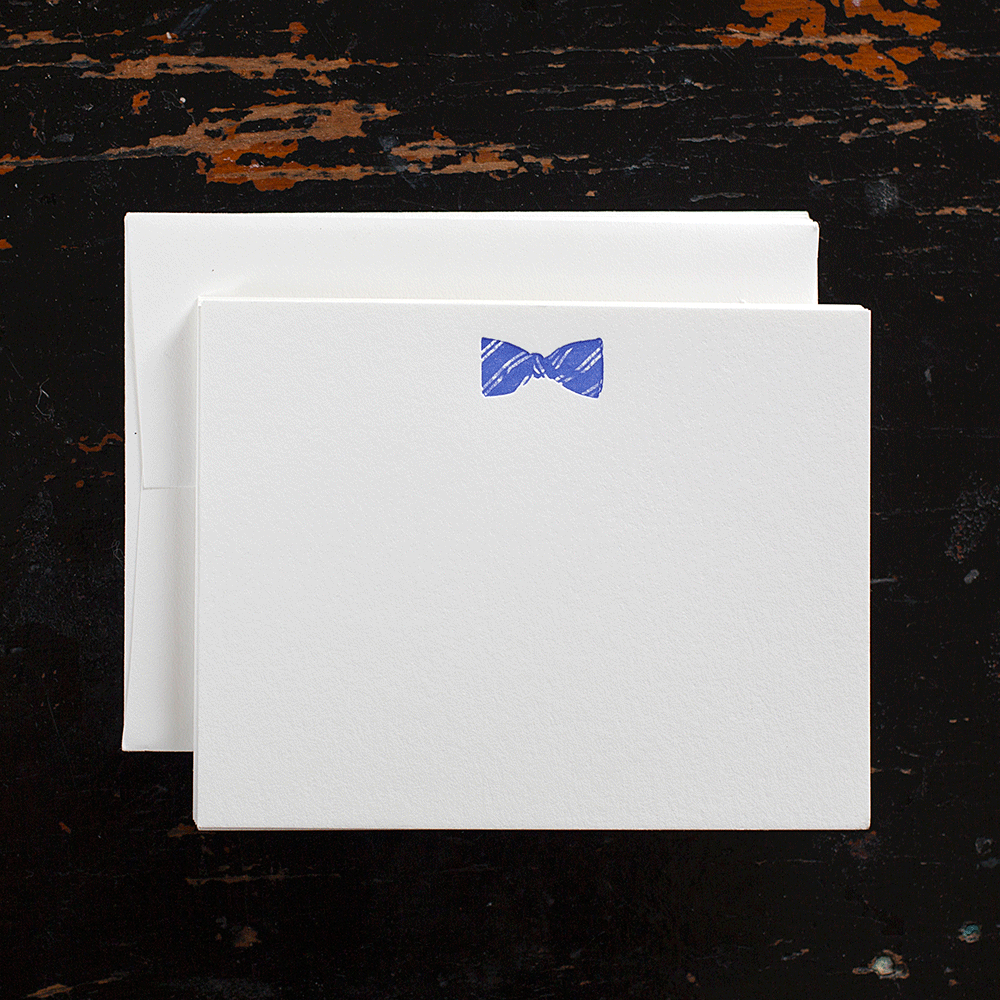 Ancesserie Letterpress – wholesale Stationery/notecard set – Bow Tie Note Cards2