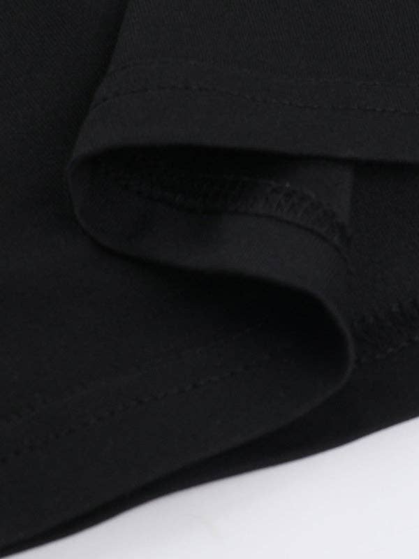 BLACK Long Sleeves Skinny Pleated See-Through Solid Color Split-Joint Off-The-Shoulder Evening Dresses Maxi Dresses for wholesale on Faire16