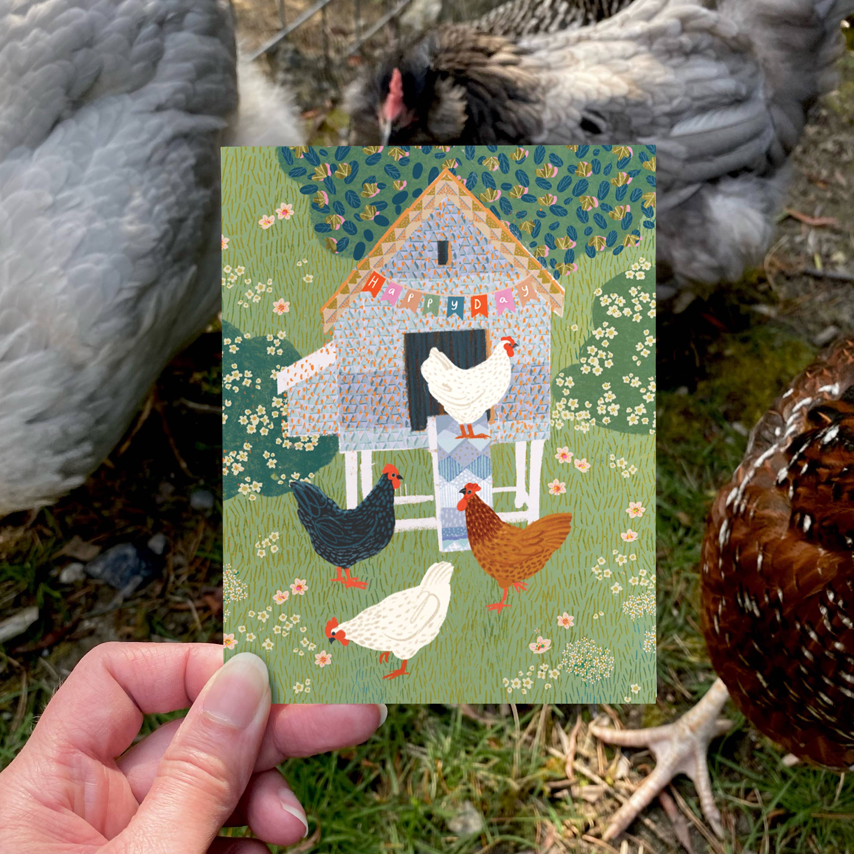 Studio Eleven Papers - Wholesale Verjaardagskaartje - GEEN SRP - Feestelijke verjaardagskaart voor kippenhok4