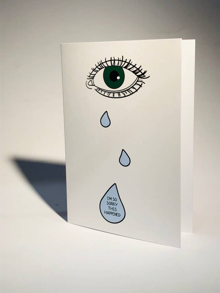 Sorry This Happened Greetings Card for wholesale by PaintsPylons