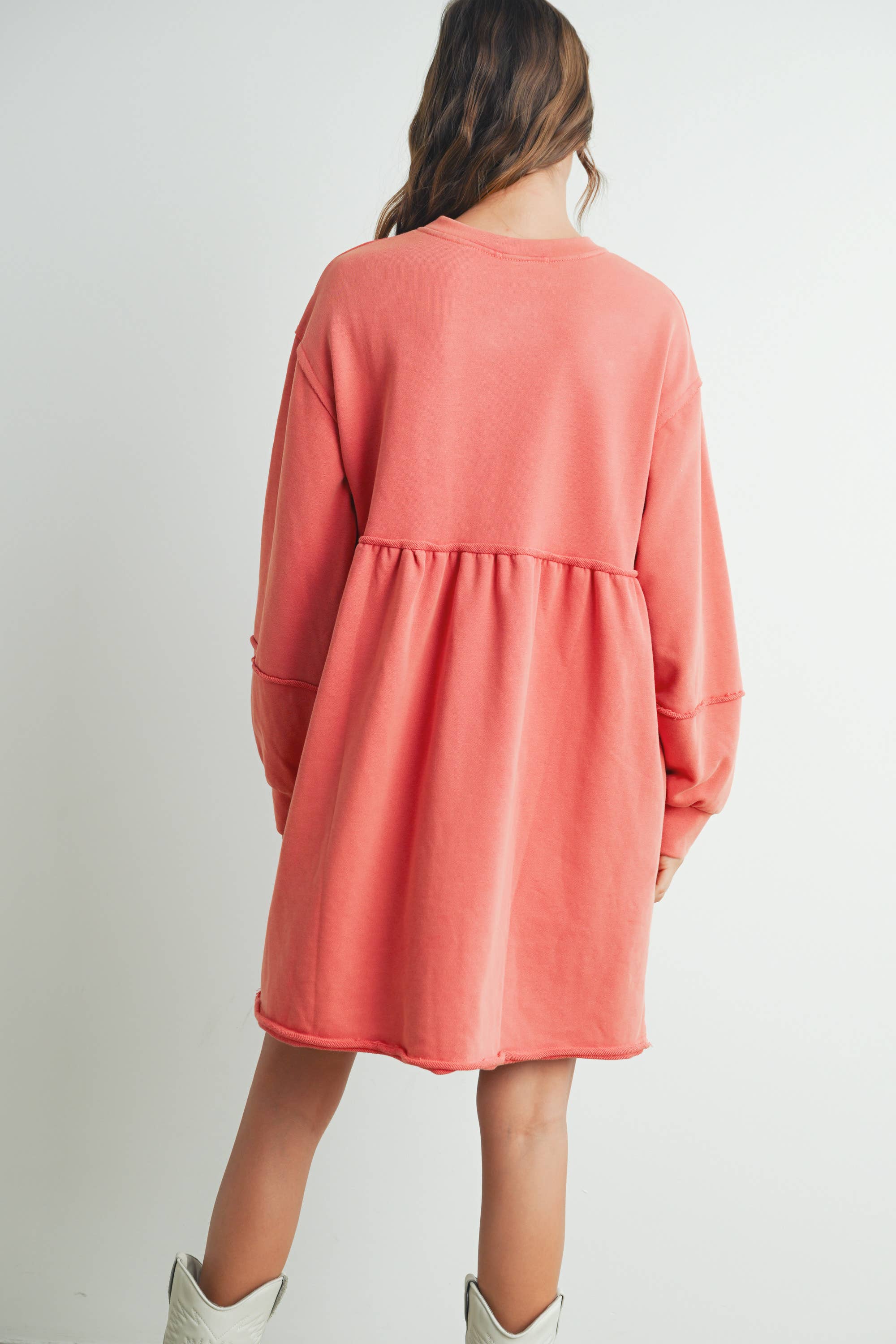 BUTTERMELON – wholesale Dress – Women's – Fall Full Sleeve Winter Mini Dress - BMD750728