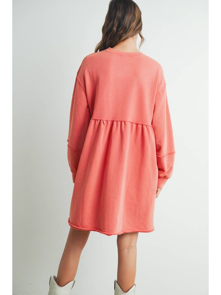 BUTTERMELON – wholesale Dress – Women's – Fall Full Sleeve Winter Mini Dress - BMD750728