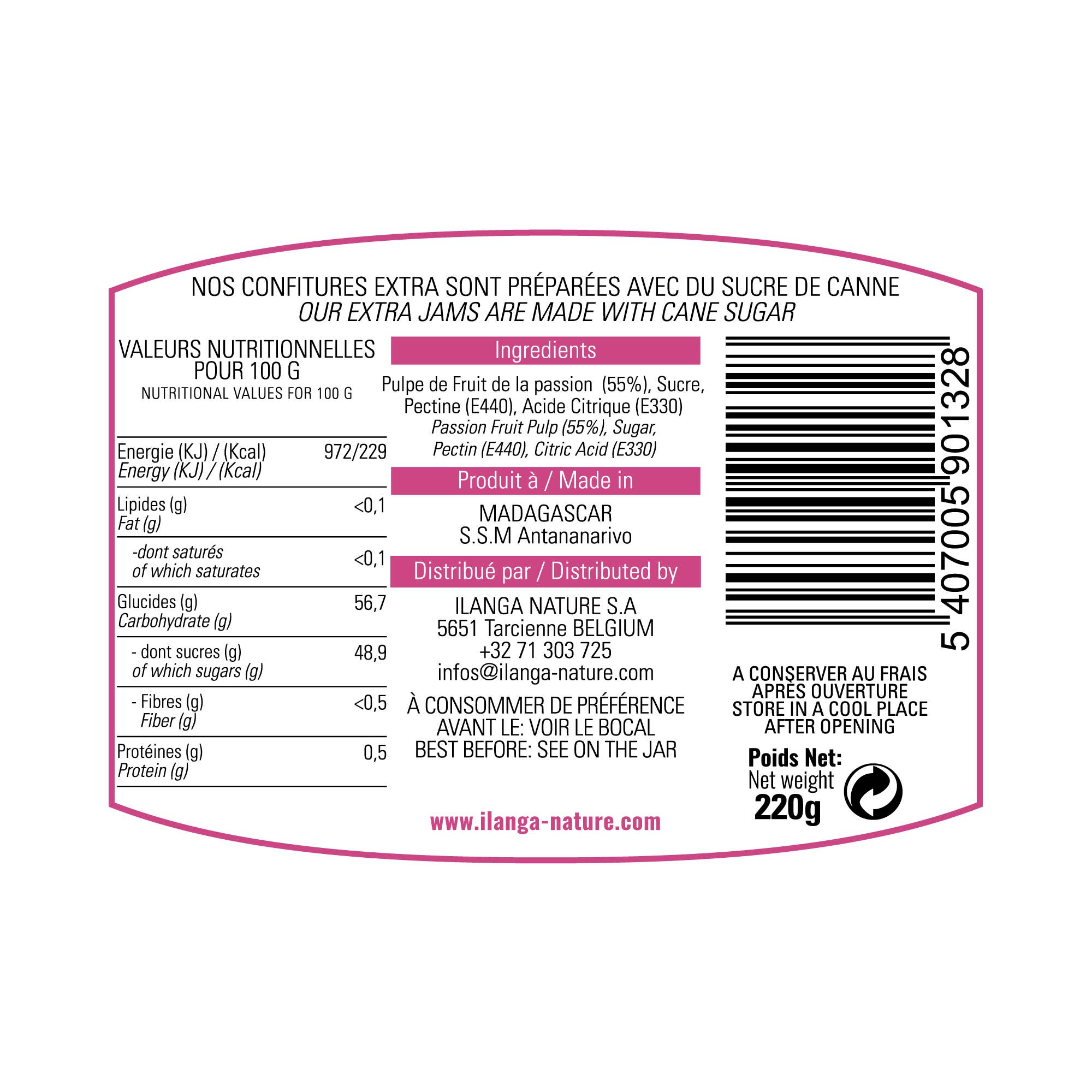 Ilanga Nature - Wholesale Jam/Jelly - Passion Fruit Jam 220g5