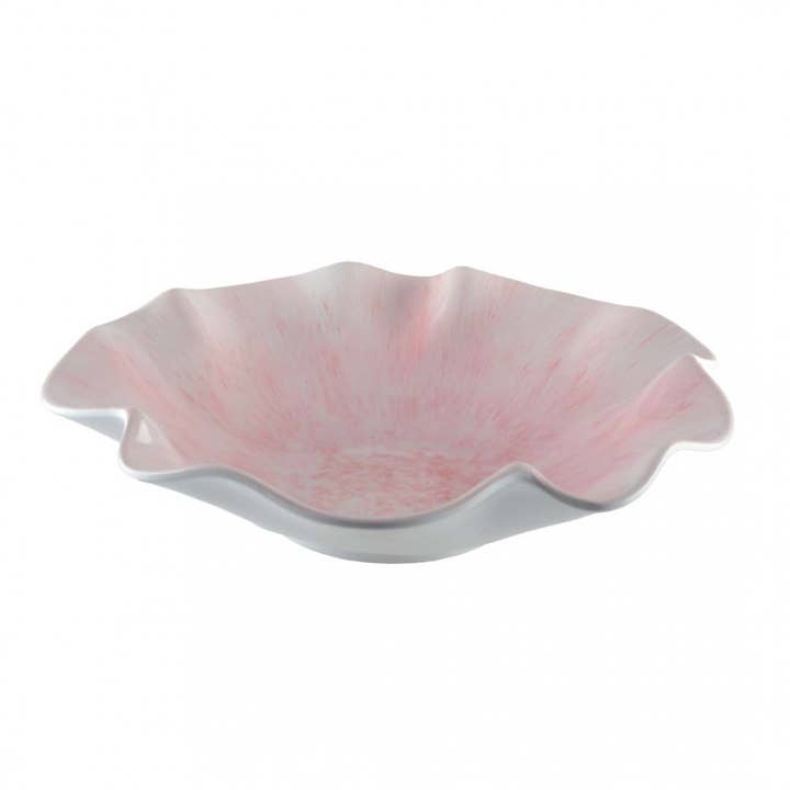 Pink melamine salad bowl 35x35x9cm for wholesale by AULICA