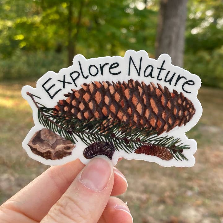 "Explore Nature" Vinyl Sticker - Nature Artist for wholesale by Inventus Art
