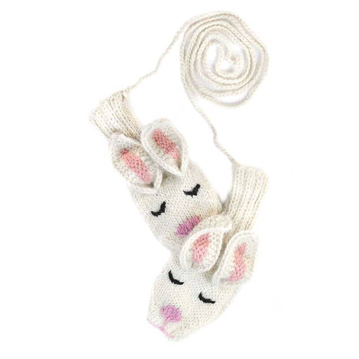 Lanart Alpaca - Wholesale Mittens - Kids - Bunny Mittens: Kids Hand Knit Alpaca Handwear