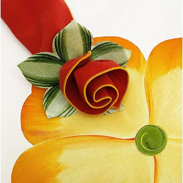 Carole Shiber Designs - Wholesale Dinerservet - Servet van gebrand oranje met gouden rand2