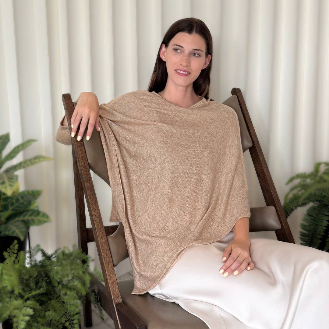 Humble Hilo - Wholesale Poncho - Women's - Humble Hilo Handloomed Cashmere Poncho, Classic14