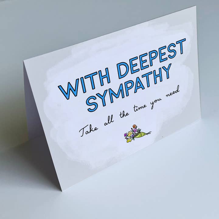 The Friendly Colleague - Vendita all'ingrosso Biglietti di condoglianze - Biglietto di condoglianze - con la più profonda simpatia - prendi tutto il tempo4