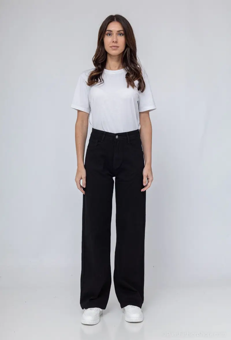 Vivid - Wholesale Jeans - Women's - Basic wide-leg jeans color0