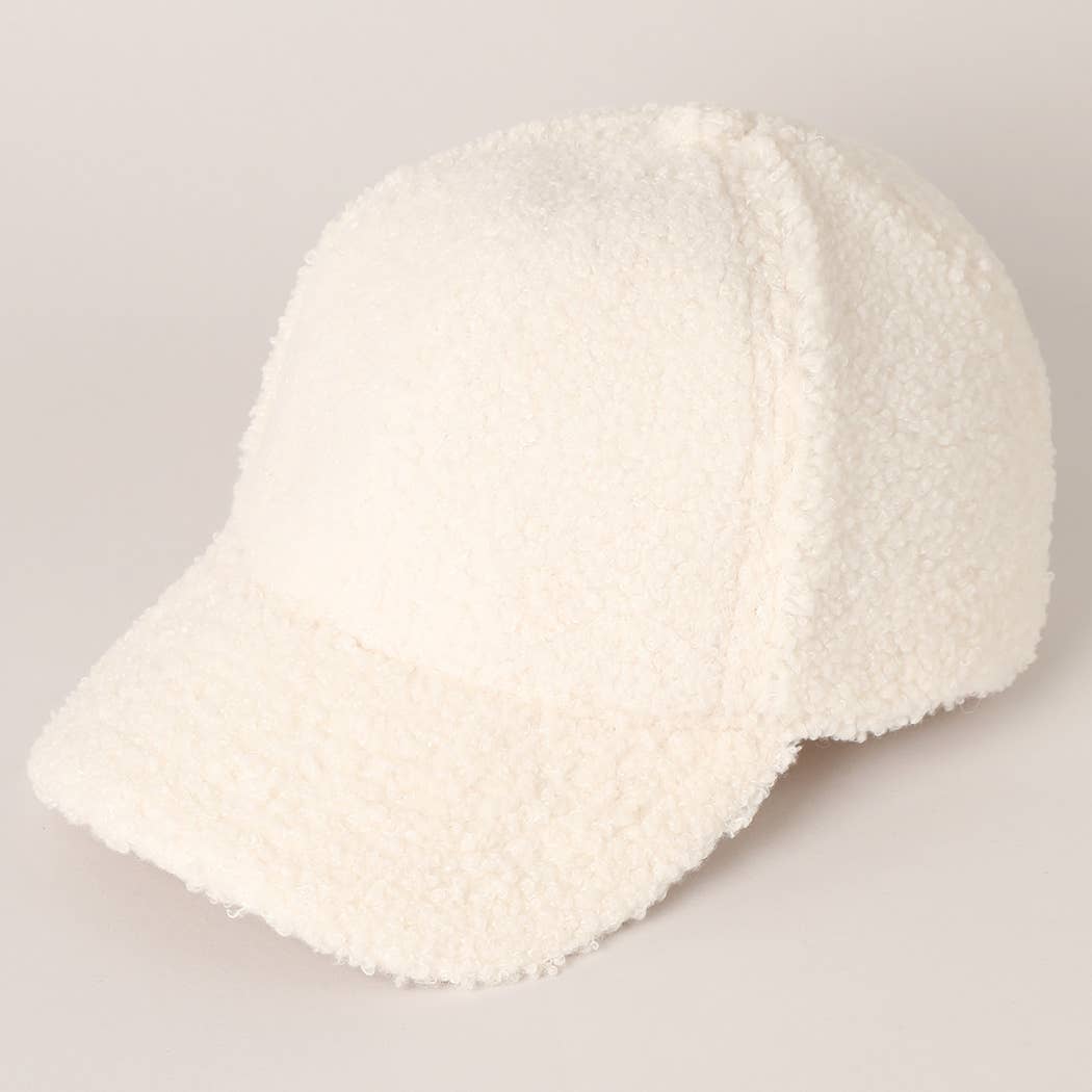 Fashion City - Wholesale Baseball Cap - Women's - Solid Colored Faux Sherpa Baseball Cap7