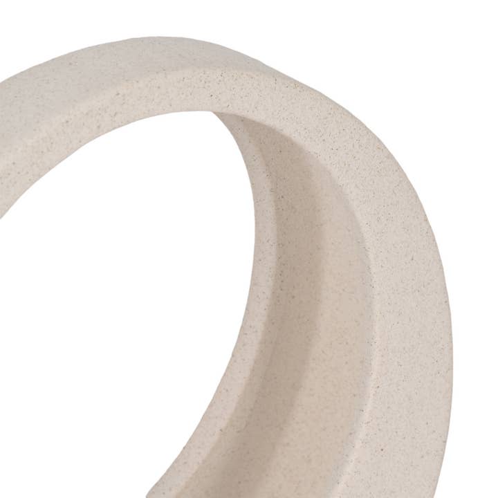 Sagebrook Home - Wholesale Decorative Tabletop Object - White 8 in. Stoneware Novelty Sand Glaze Loop Sculpture