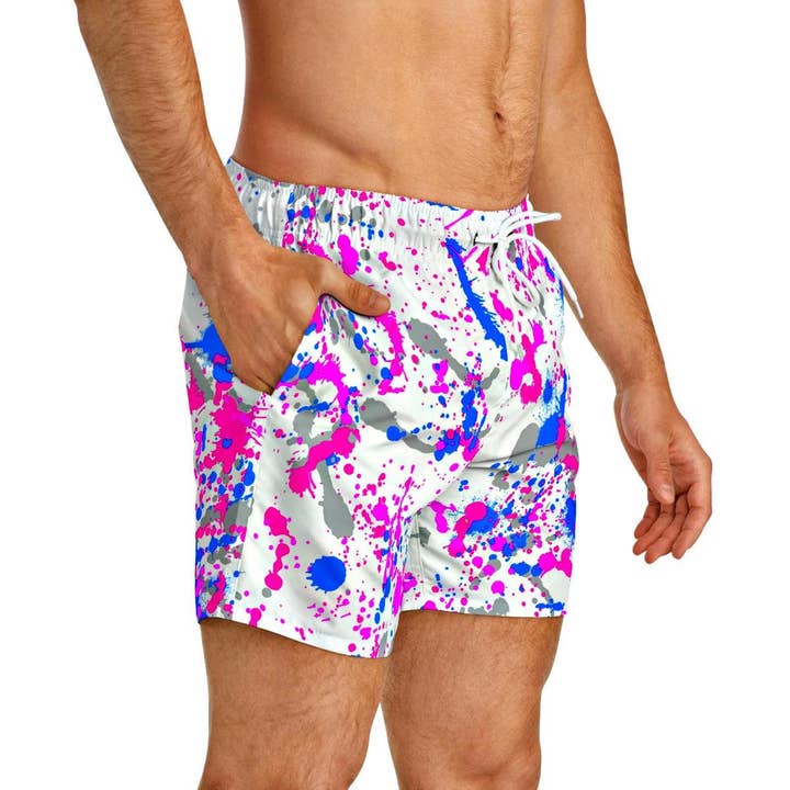 Tinta Algodão Doce Splatter Splatter Troncos de Swim por atacado de King Killers