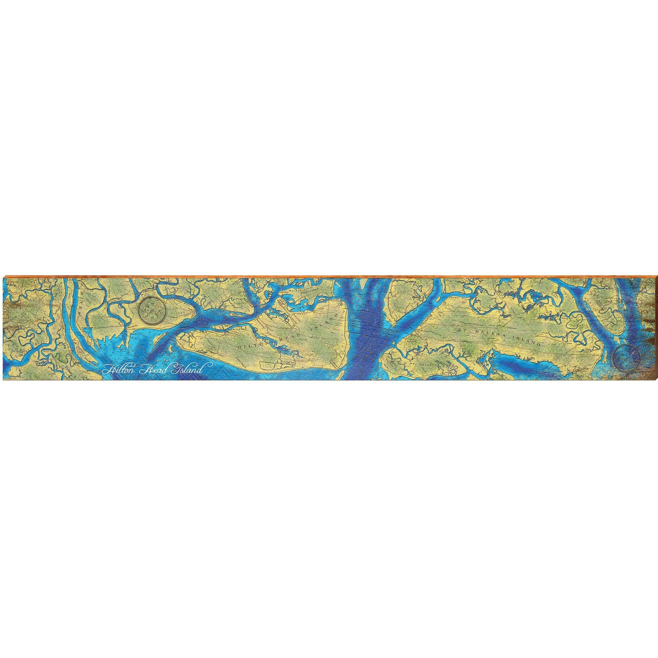 Mill Wood Art – wholesale Art print – Hilton Head Island Map Home Decor Art Print on Real Wood0