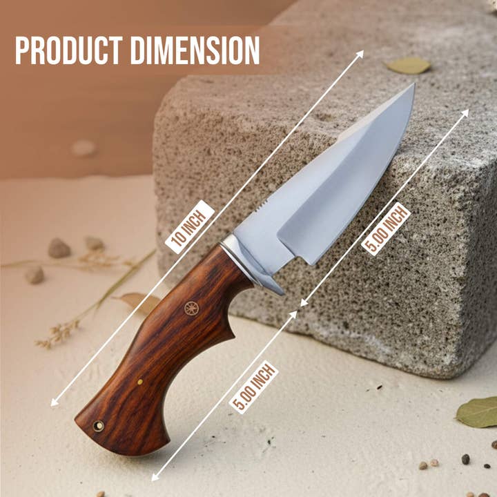 FH KNIVES - Wholesale Pocket Knife/Holder - 10' Handmade Stainless steel knife with leather sheath1