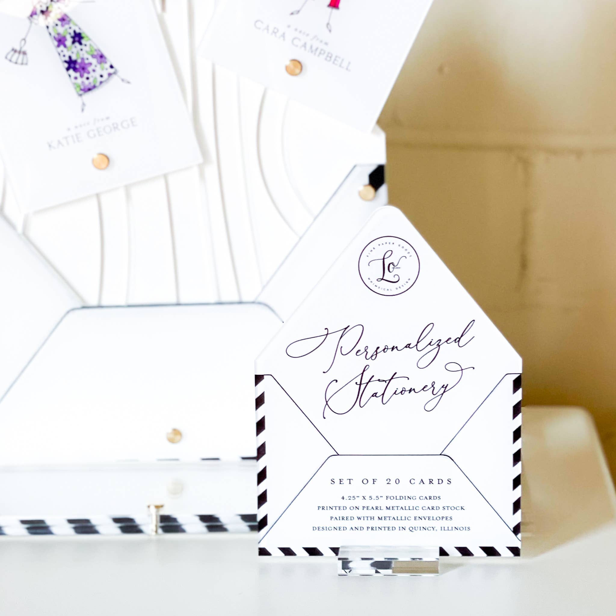 LO in LONDON® - Wholesale Stationery/Notecard Set - PERSONALIZED STATIONERY DISPLAY- MADE TO ORDER2