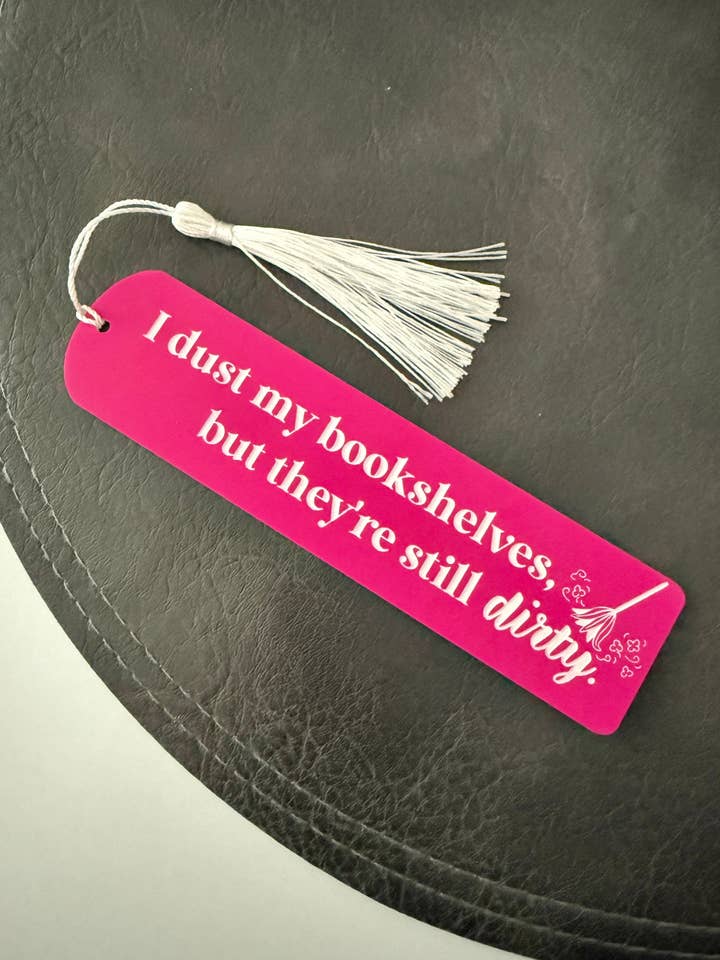 dirty bookshelves - sassy acrylic bookmark - hot pink for wholesale by zoo&roo