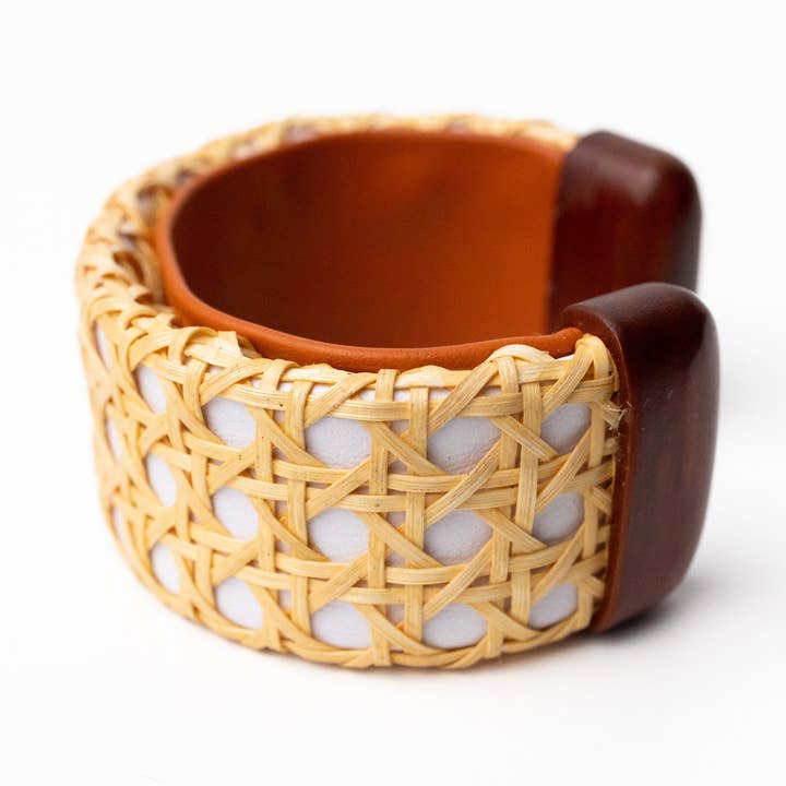 Centre Street Cuff - White for wholesale by Whale Tail Weaving