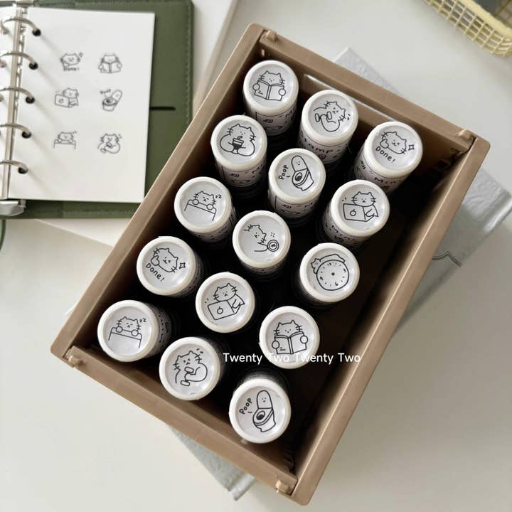 LULUFUNSTUDIO – wholesale Rubber/decorative stamp – Twenty Two | Mini Portable Photosensitive Seal 1.01