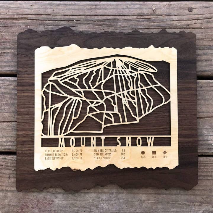 Mount Snow Trail Map for wholesale by Mountaincut