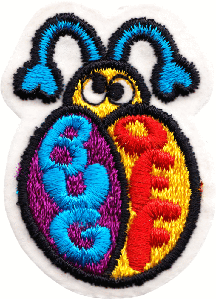 Square Deal Recordings & Supplies - Wholesale Patch - Patch - "Bug Off!" - On Purple, Yellow And Blue Bug0