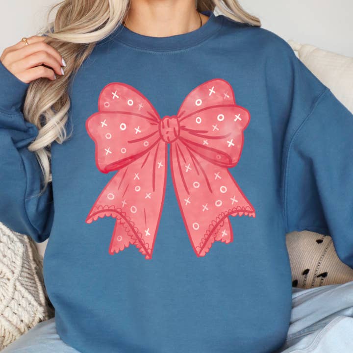 Shoppe SHC – wholesale Sweatshirt med tryck - Dam – XOXO Coquette Bow Sweatshirt | Tryckt Sweatshirt5