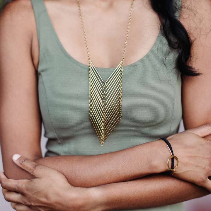 PURPOSE Jewelry – Colar pingente/pendente por atacado – Colar Chevron4