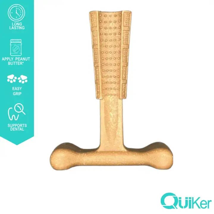 Quiker Pet Products - Wholesale Pet Chew Toy - Dog - 7" (18cm) Bamboo & Nylon Dog Chew/Toy T-Bone - 3 Pack Inner3