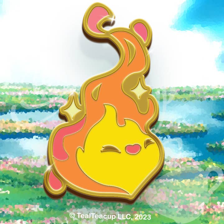 Épinglette Flame Baby (sans paillettes) pour la vente par TealTeacup