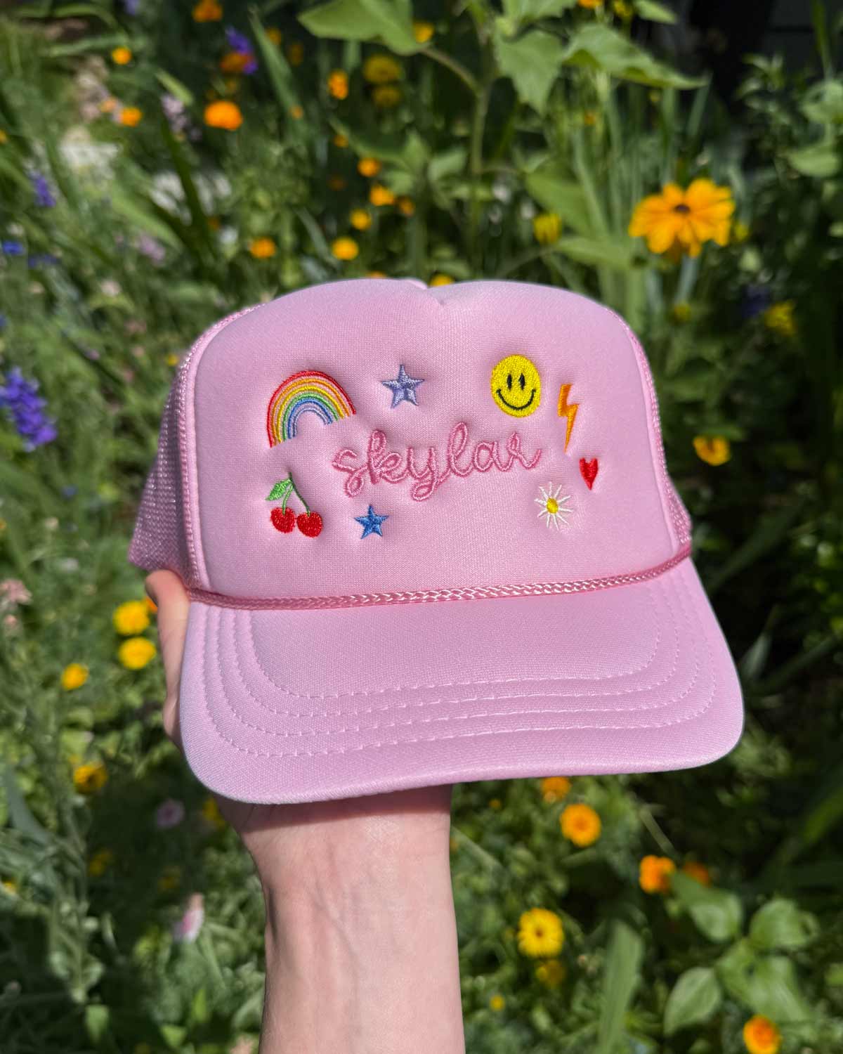Sundrop - Wholesale Kids Hat - Kids - Personalized Kids Charm Pink Trucker Hat (Mama & Mini Match)4