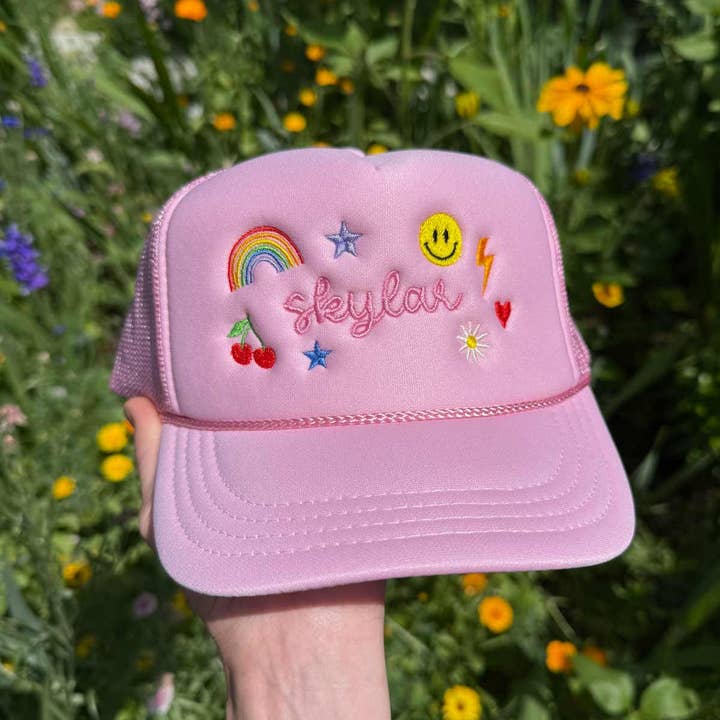 Sundrop - Vendita all'ingrosso Cappello - Bambini - Cappellino da camionista rosa personalizzato per bambini (Abbinamento Mama & Mini)4