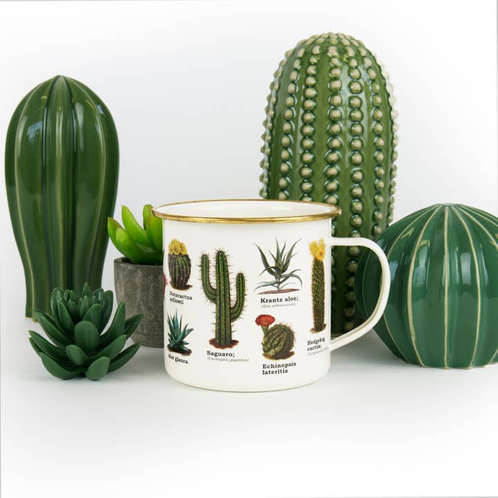 Gift Republic - Wholesale Coffee Mug - Cacti Enamel Mug2
