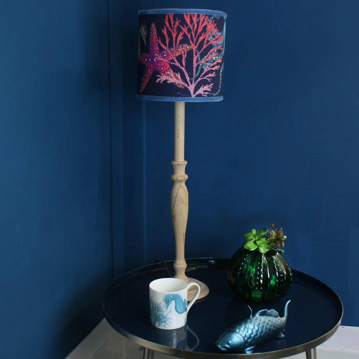 Rainbow Reef Lampshade - Navy for wholesale on Faire