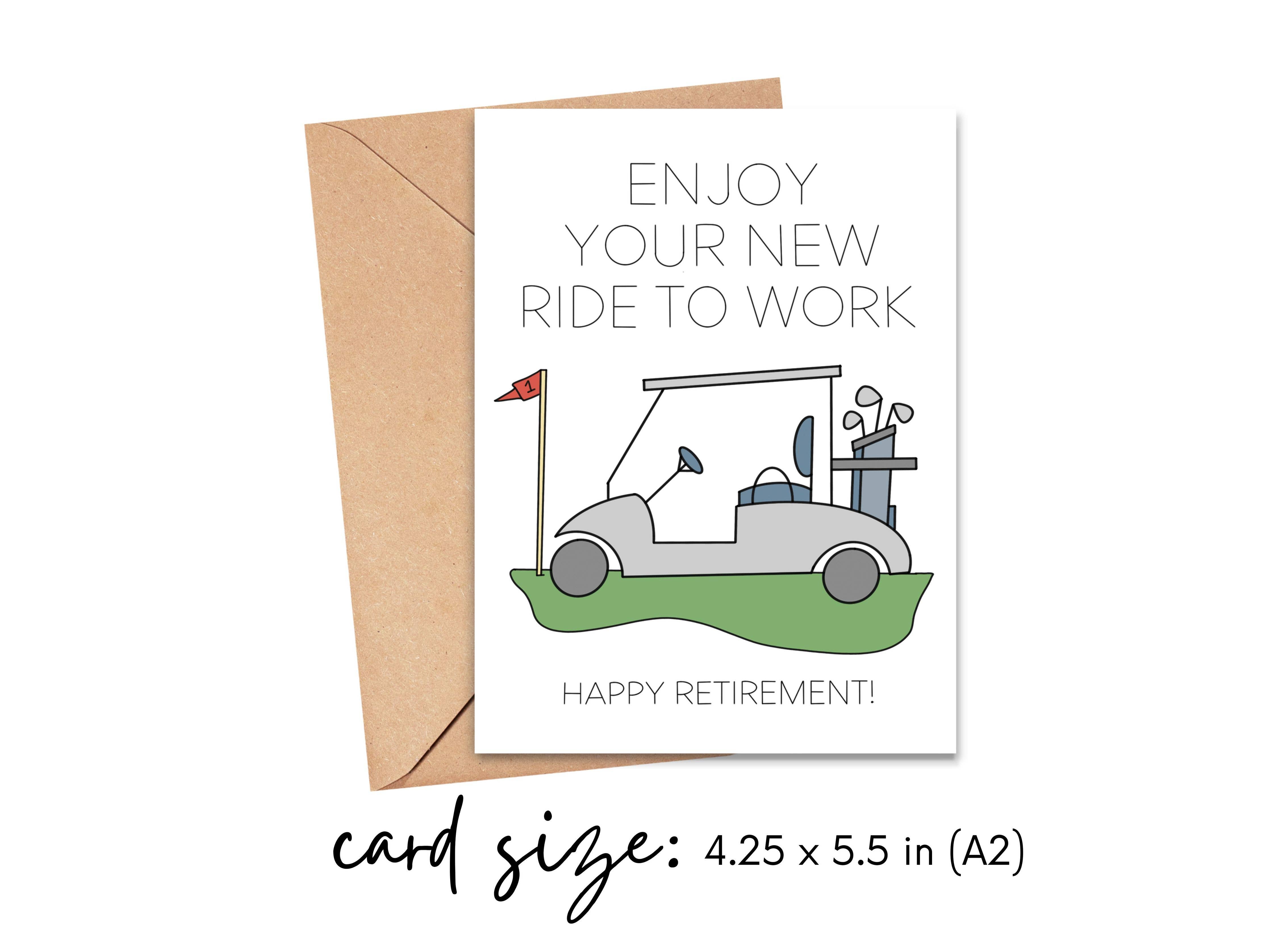 Simply Happy Paper - Wholesale Retirement Card - Enjoy Your New Ride To Work Retirement Card2