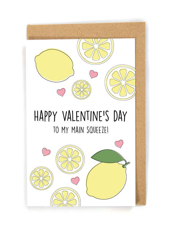 Citron Valentinsdag kort for engroshandel hos DensenDesign