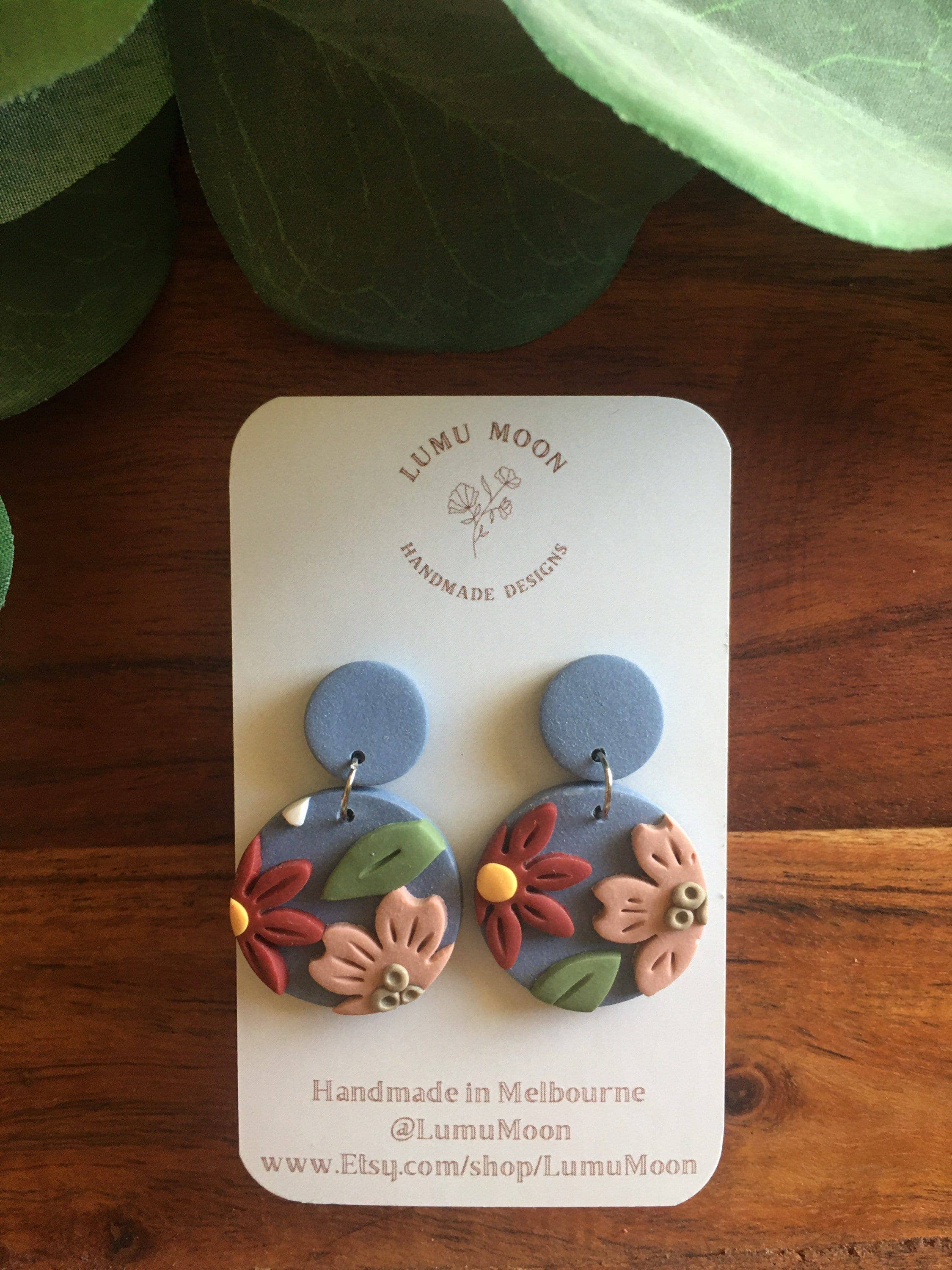 Lumu Moon Handmade Designs - Vente Boucles d'oreilles pendantes - Boucles d'oreilles pendantes Blue Sky Spring0