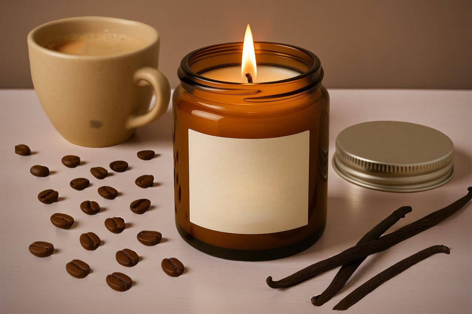 LA BOUGIE HERBIVORE - Wholesale Jar/Filled Candle - White Label Scented Candle – 90g Amber Glass - Grasse