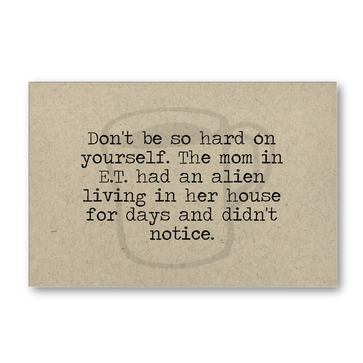 Carte amusante Don't Be So Hard on Yourself pour la vente par Says the One