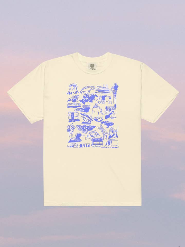 T-shirt souvenir des parcs du Minnesota Unisexe Comfort Colors pour la vente par Traildust Goods