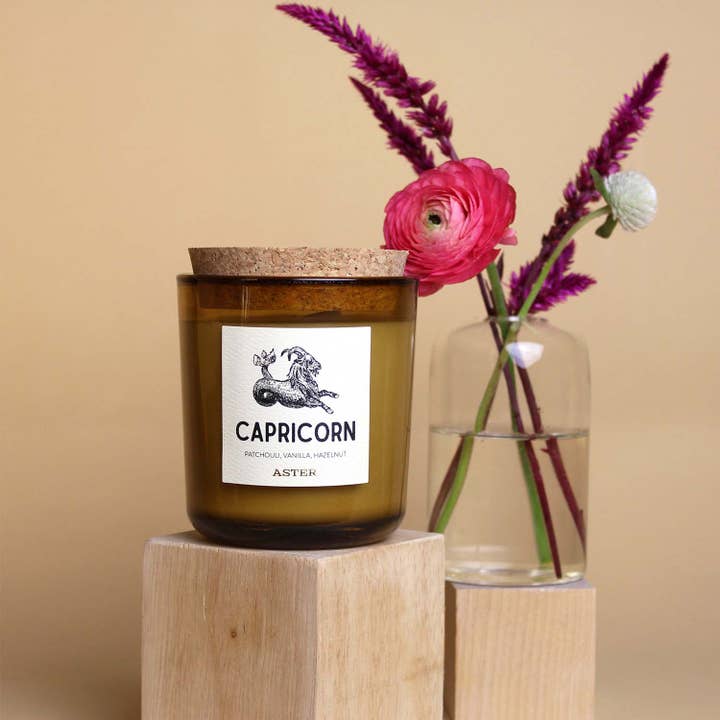 Aster Candle - Wholesale Jar/Filled Candle - Capricorn Zodiac Candle - 8.5oz2