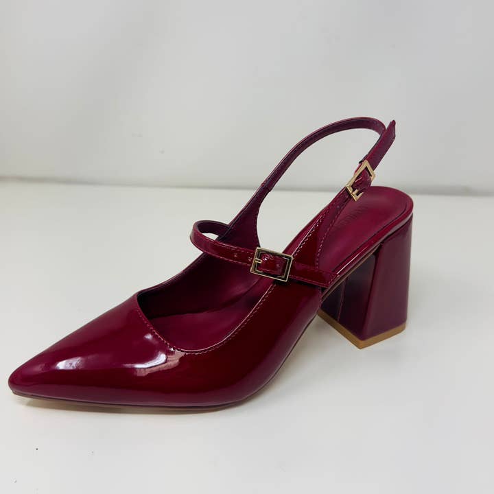 Mars Sky Shoes Wholesale - Wholesale High Heels - Women's - Wild Diva RUSH-01 Women Chunky Heel Pointed Toe Buckle Pumps1