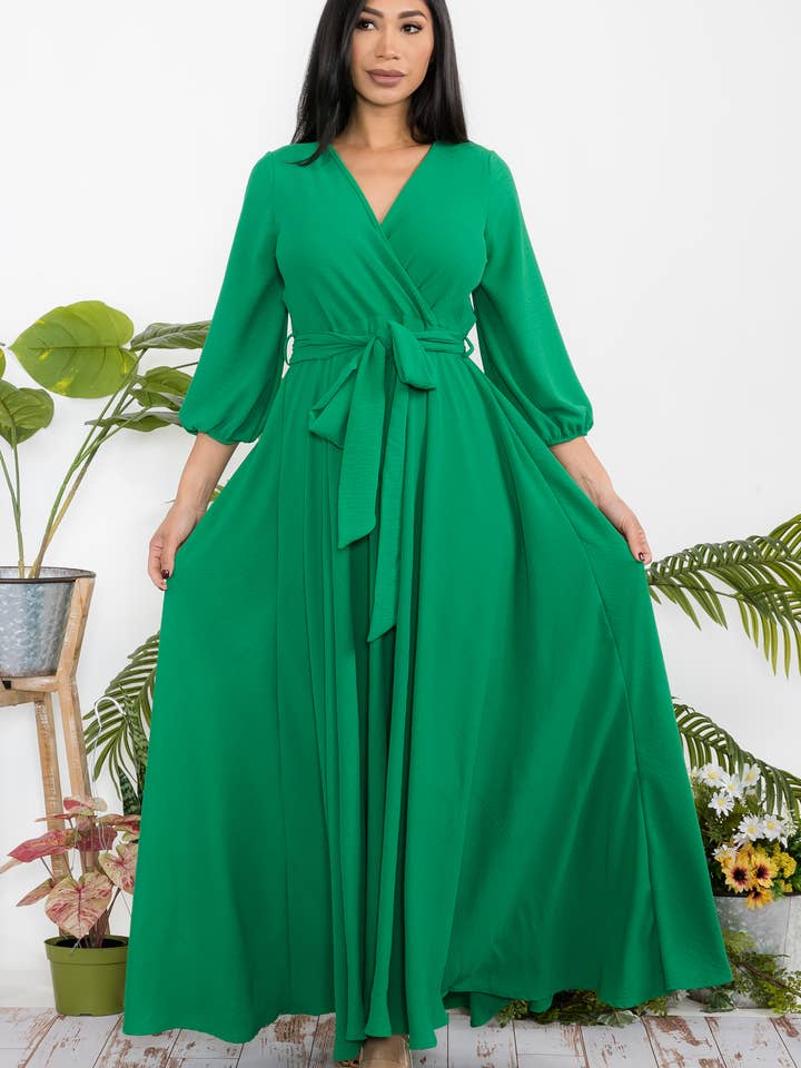 HH568X-S - Longsleeve Maxi Dress for wholesale by H&H Fashion Inc.