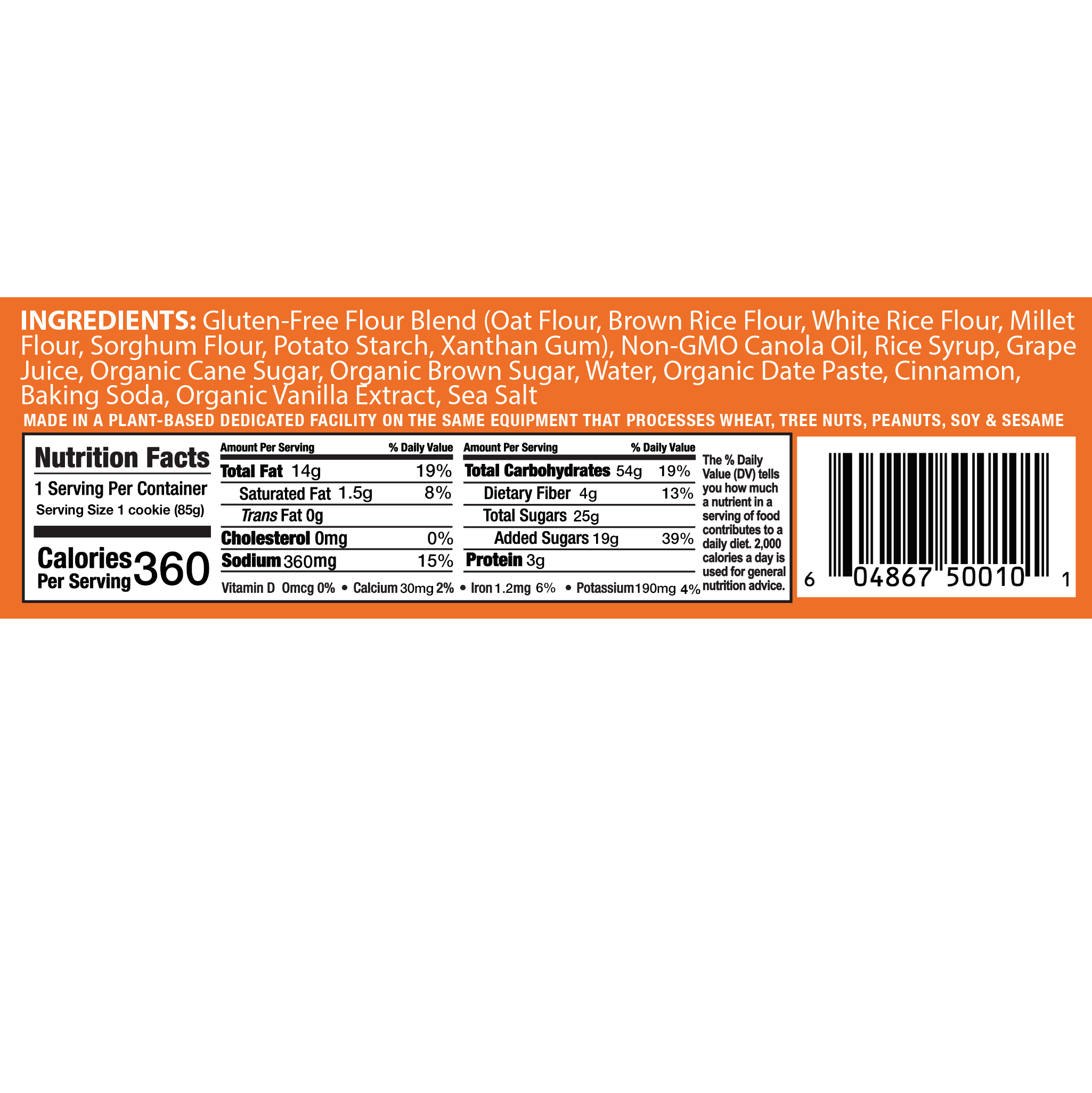 Sun Flour Baking Company - Vente Biscuits - Cookie Snickerdoodle sans gluten 3 oz 12/caisse1