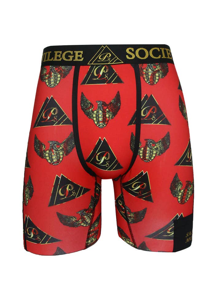 Single color Trinade Monogram Underwear Red for wholesale on Faire