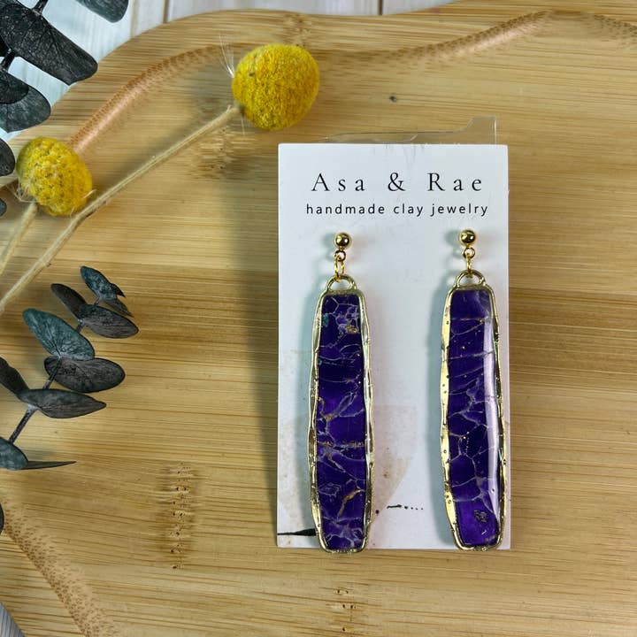 Asa&Rae - Wholesale Dangle Earrings - Oblong Rectangle Dangle12