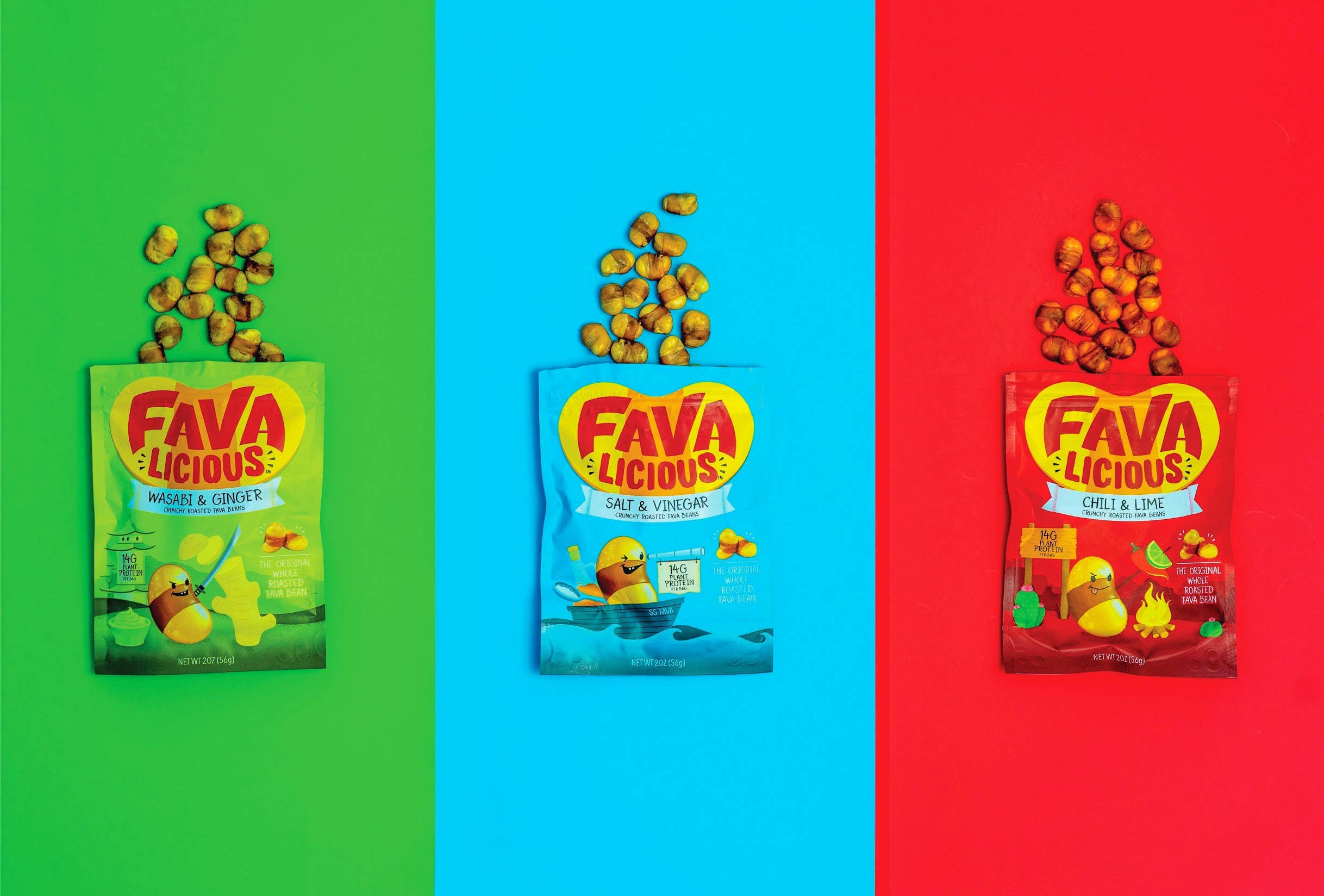 Favalicious® - Wholesale Nuts - Favalicious Variety Pack - Pack of 72 x 2oz bags6