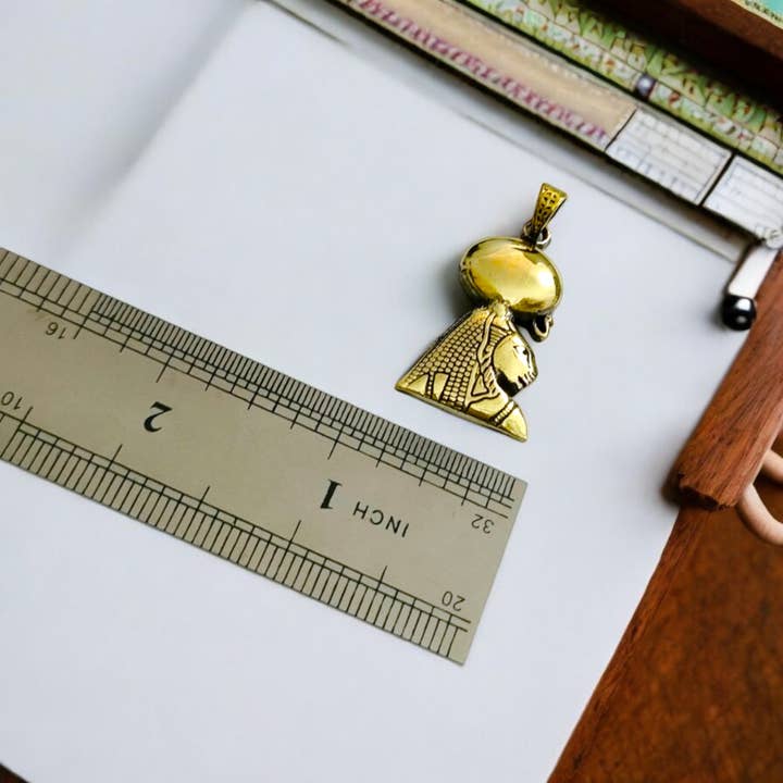 ALADDIN'S LAMP JEWELRY - Wholesale Individual Charm/Pendant - Goddess Sekhmet The healer Gold Pendant Only1