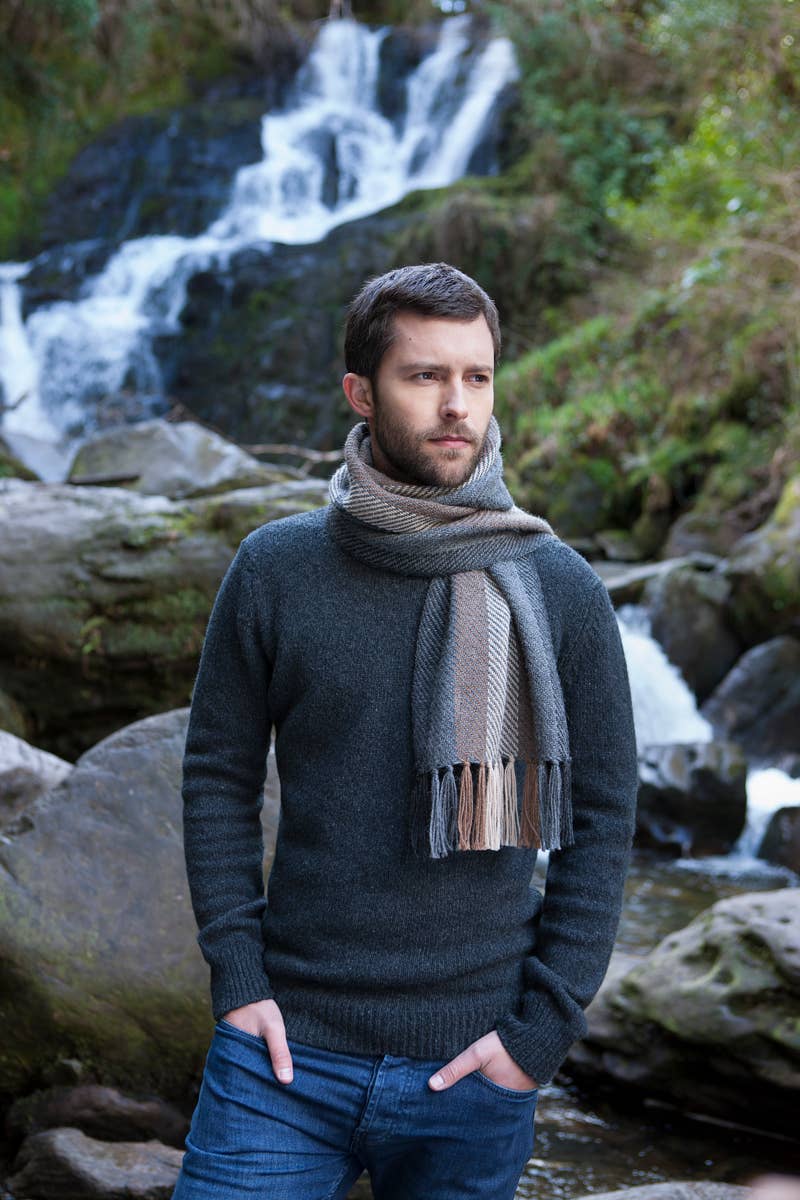 Mucros Weavers - Wholesale Scarf - Men's - Alpaca Scarf A18